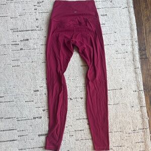 Lululemon Athletica Burgundy Leggings